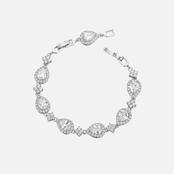 Star Spaced Versailles Crystal  Teardrop Halo