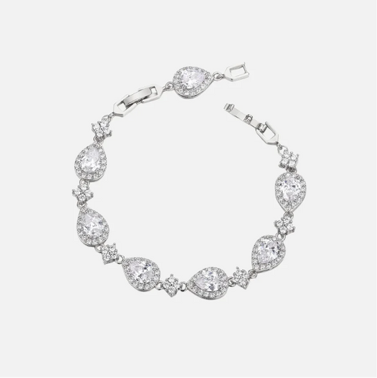 Star Spaced Versailles Crystal  Teardrop Halo