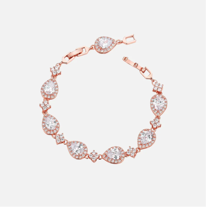 Star Spaced Versailles Crystal  Teardrop Halo